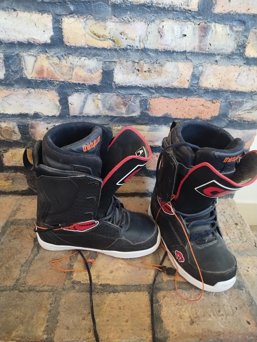 Kids Black and Red Snowboard Boots -